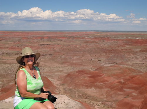 Karen Duquette at Kachina Point in the Painted Desert